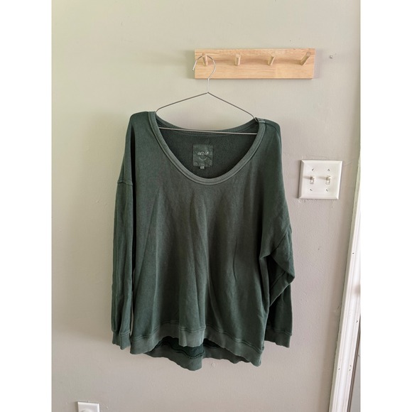 Aerie Oversized Green Crewneck - Picture 1 of 3